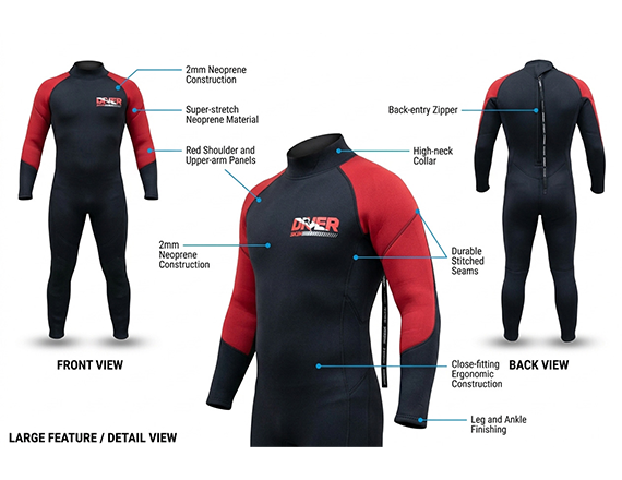 Diver-Skin Wetsuits 1mm